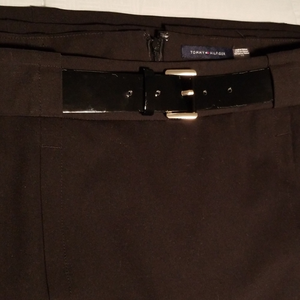 Tommy Hilfiger black pleated pencil skirt